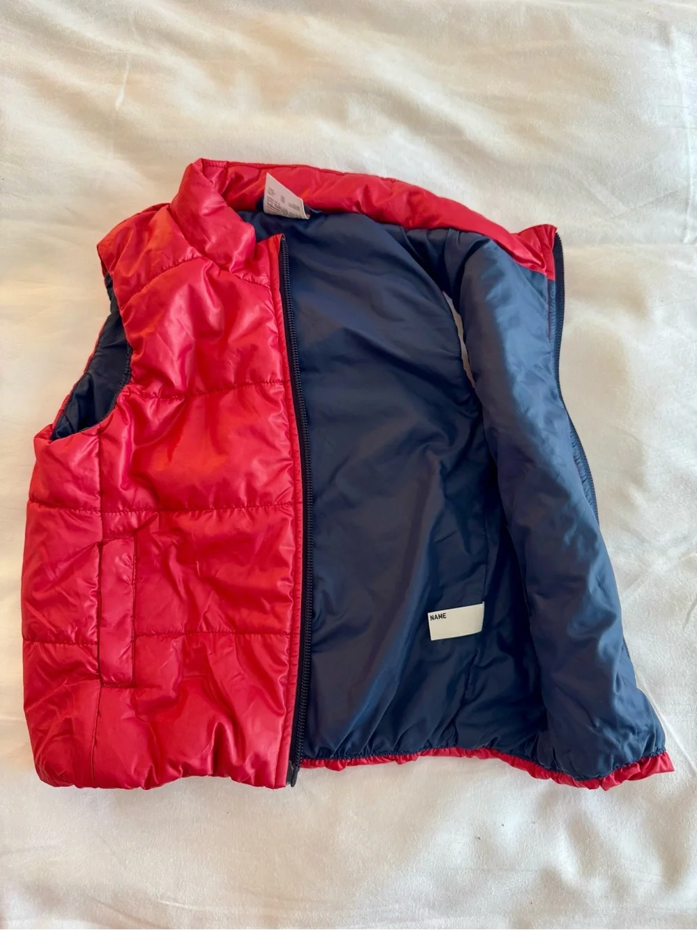Uniqlo Kids Red Puffer Vest - size 2T-3T